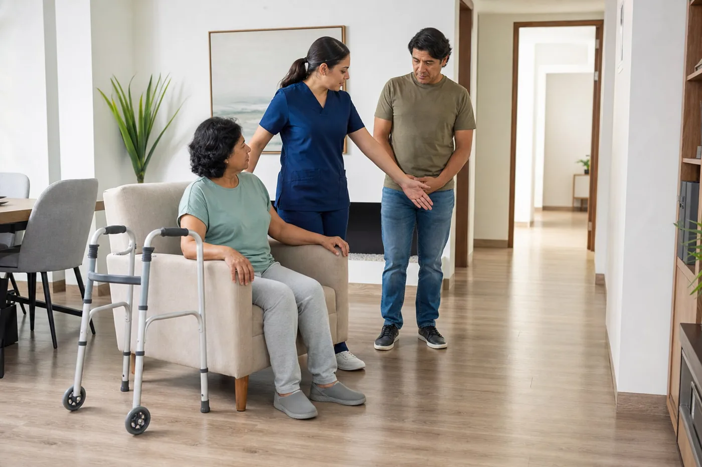 Preparación de la rehabilitación para ambas rodillas