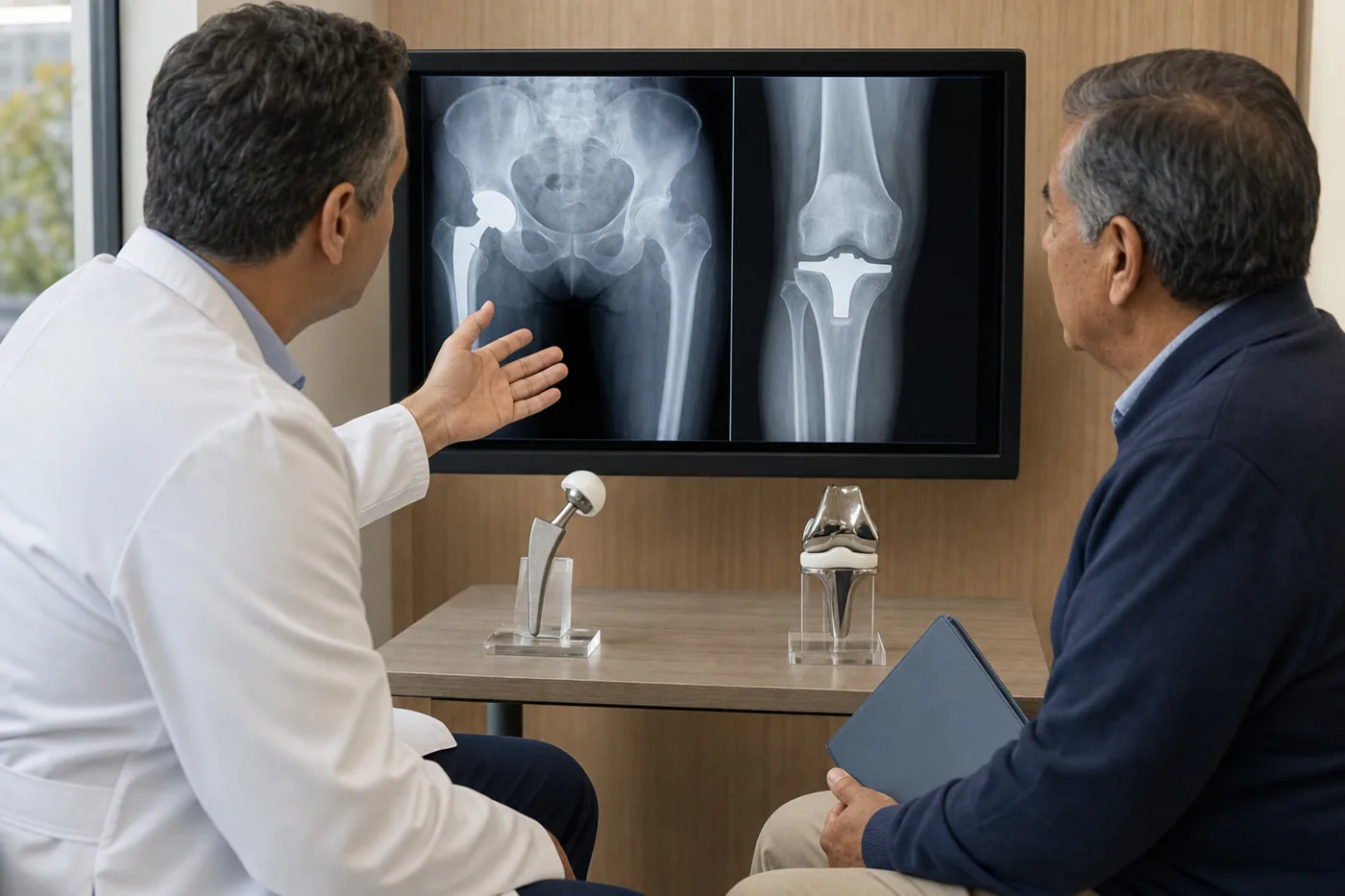 Revisión de radiografías e implantes articulares